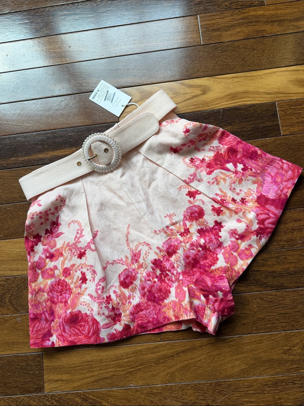 Zimmerman Pink Belted Women’s Shorts - Picture 4 of 8